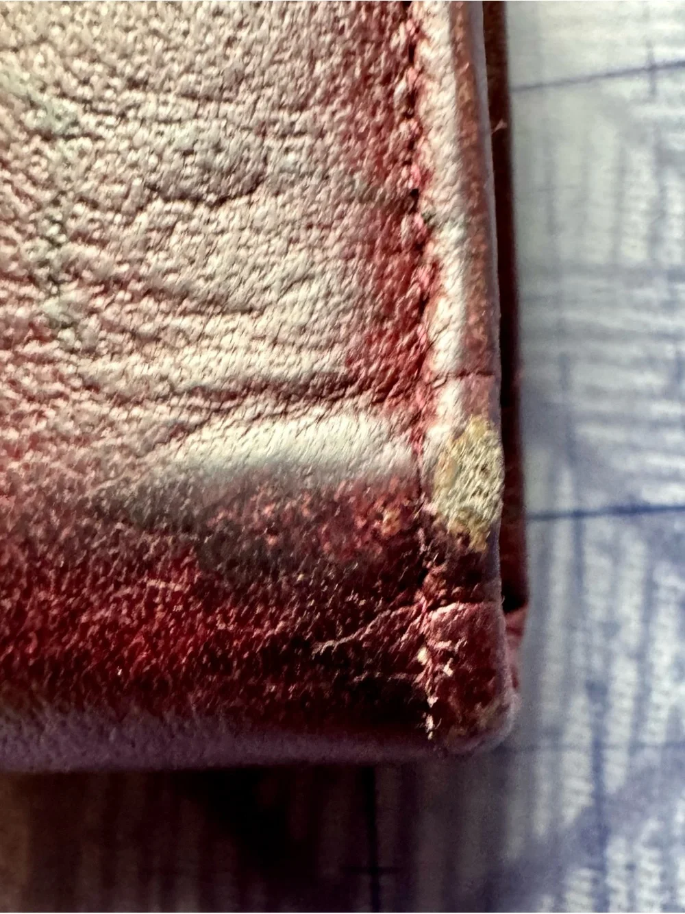Buxton Burgundy Leather Wallet with Embossed Floral Flap